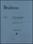 CLARINET QUINTET OP 115 CLARINET/2 VLNS/ VIOLA/ CELLO-P.O.P. cover